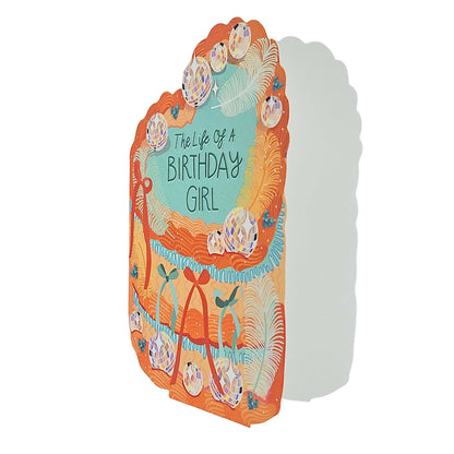 The Life of a Birthday Girl 'Taylor Made' Sparkly Cutout Cake Birthday Card