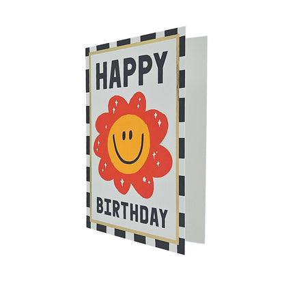 Happy Birthday Smiling Flower Birthday Card