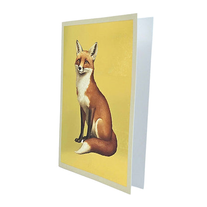 Red Fox Gold Foiled Art Card