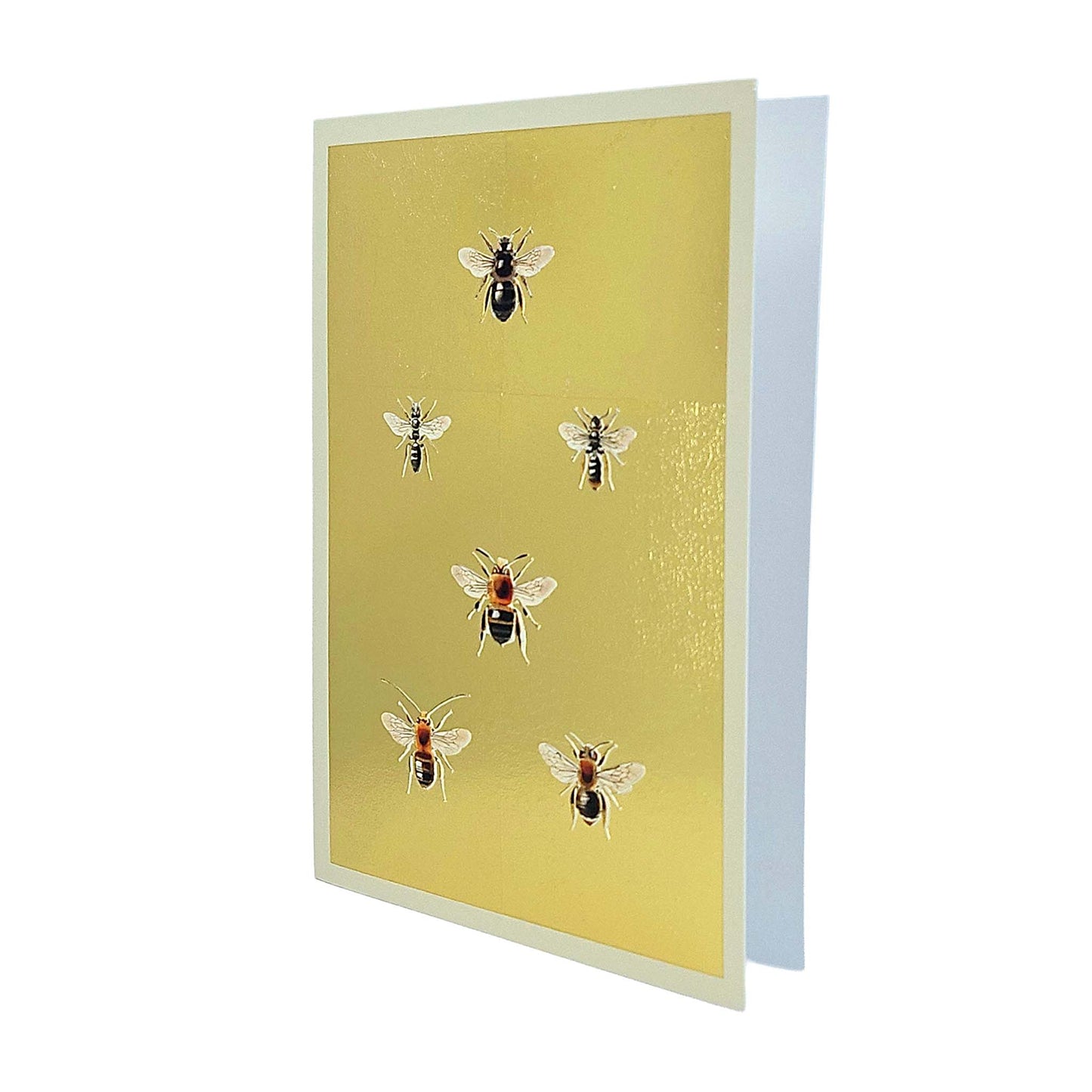 Bees Gold Foiled Art Card