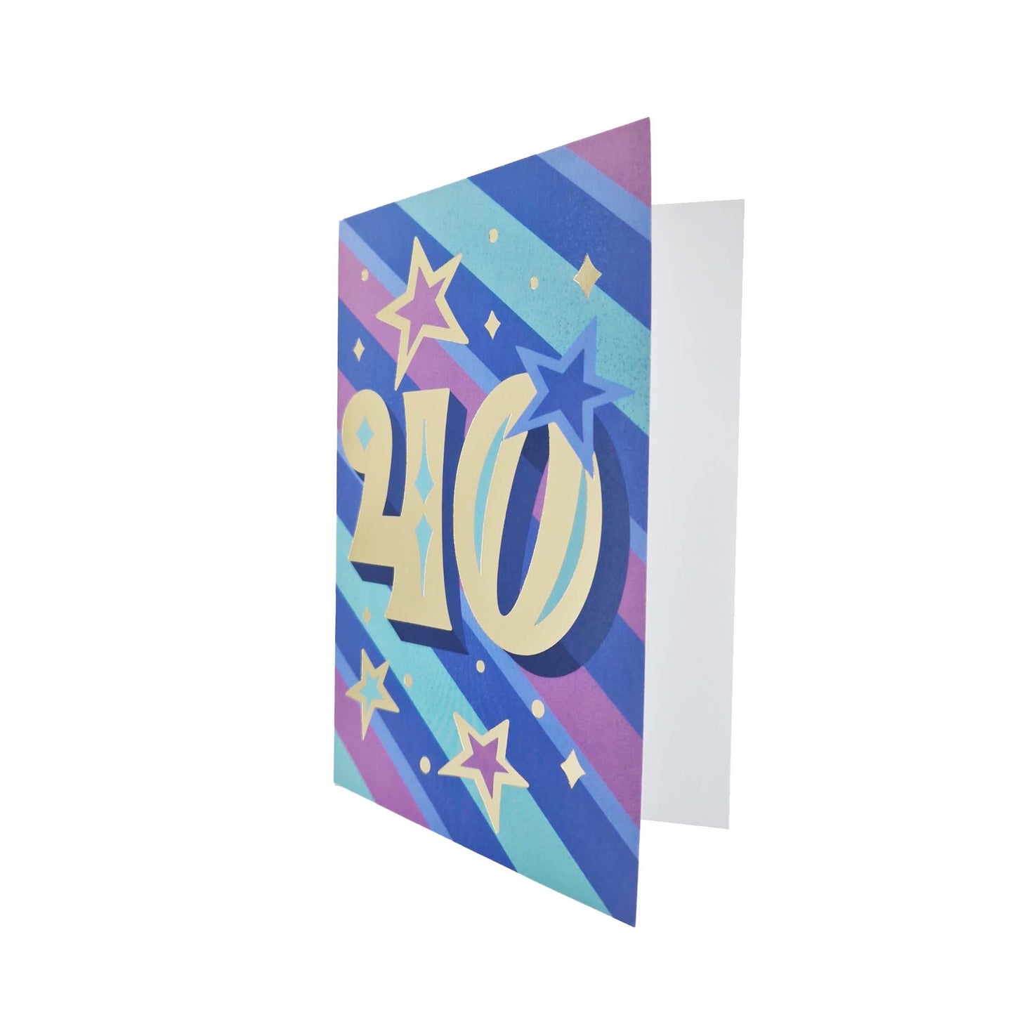 Gold Foiled 40th Birthday Card