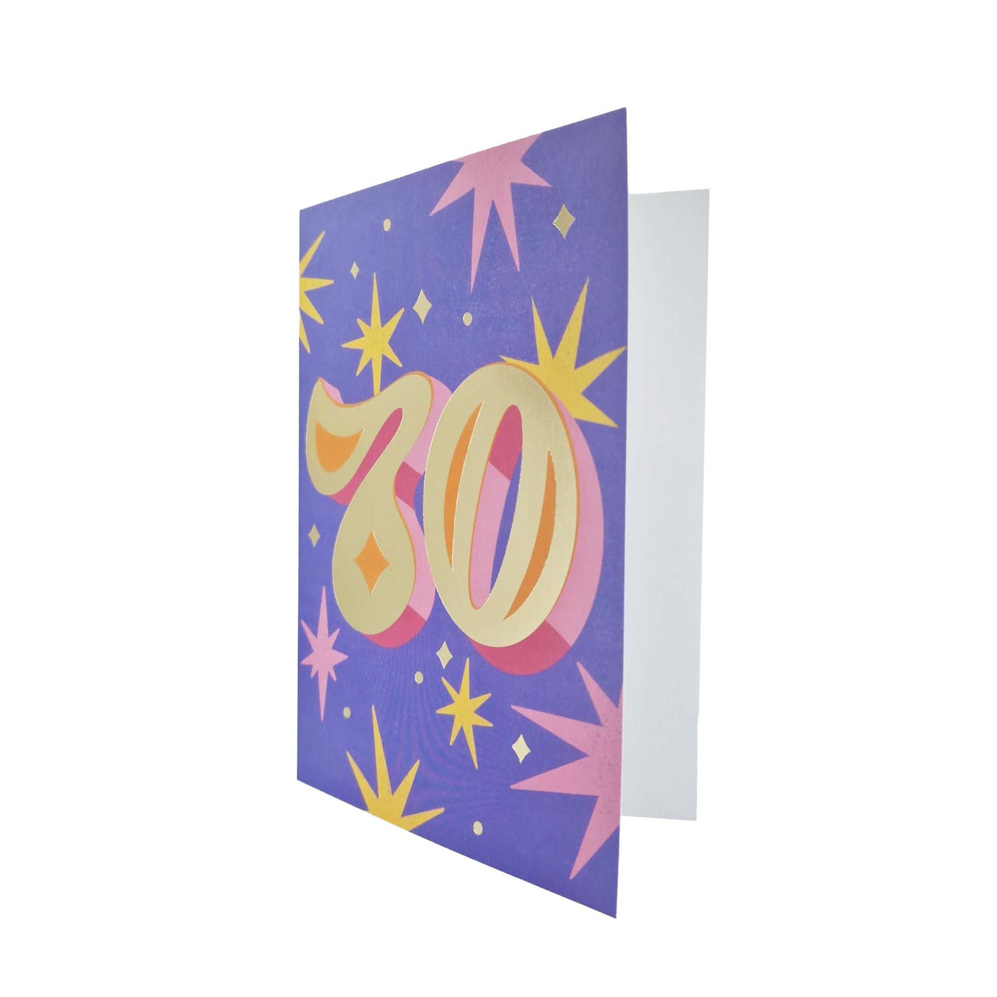 Gold Foiled 70th Birthday Card