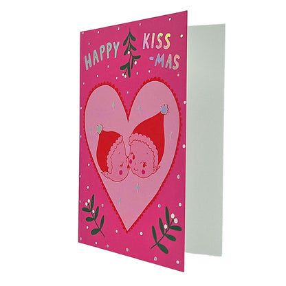 Merry Kiss-Mas Cherubs Christmas Card