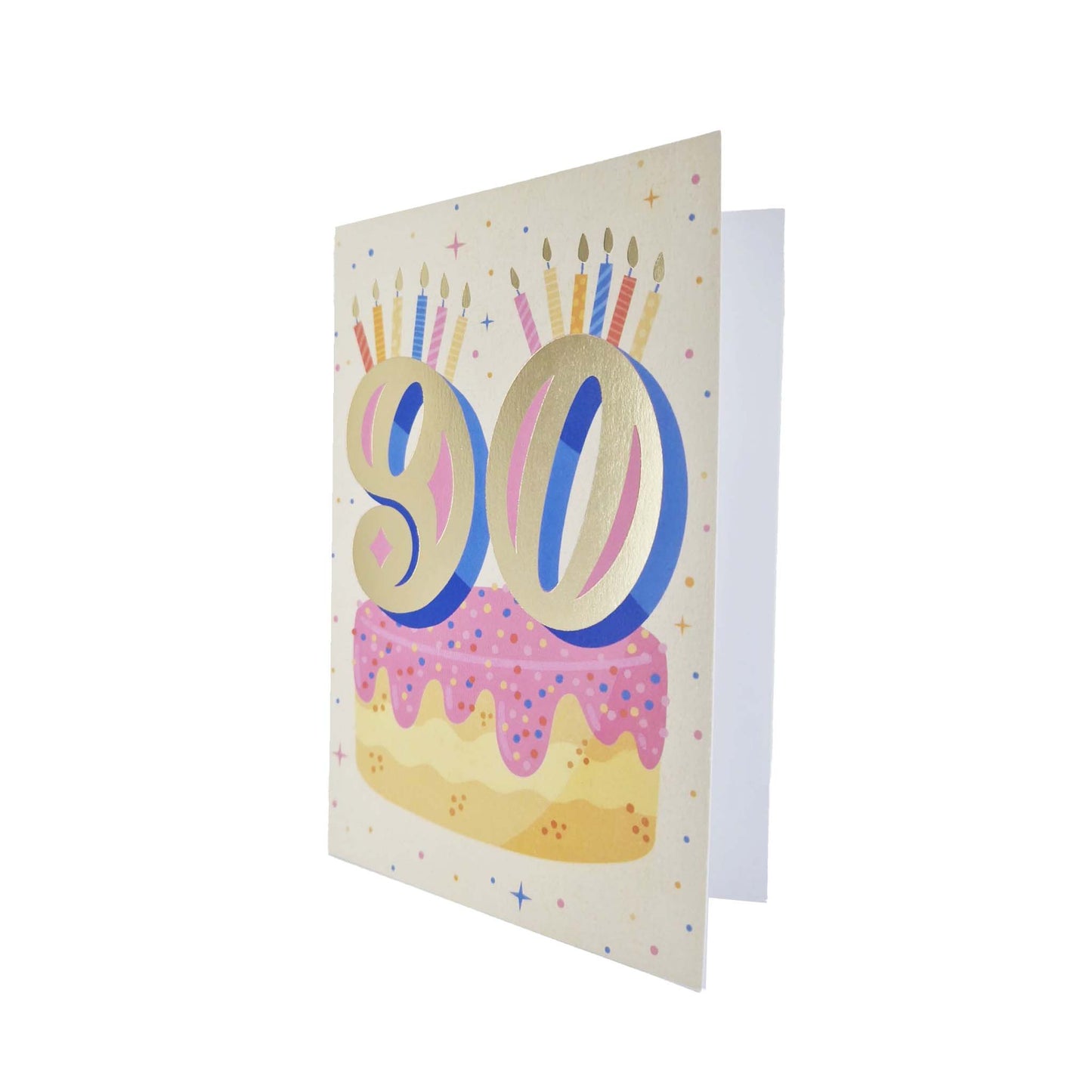 Gold Foiled 90th Birthday Card