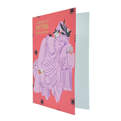 Mythic Proportions Greek Goddess Gold Foiled Birthday Card