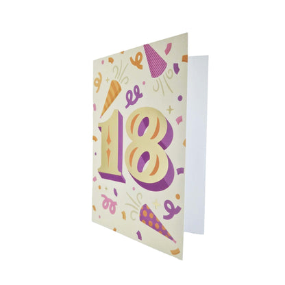 Gold Foiled 18th Birthday Card