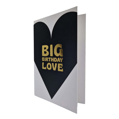 Big Birthday Love Black & Gold Foiled Birthday Card