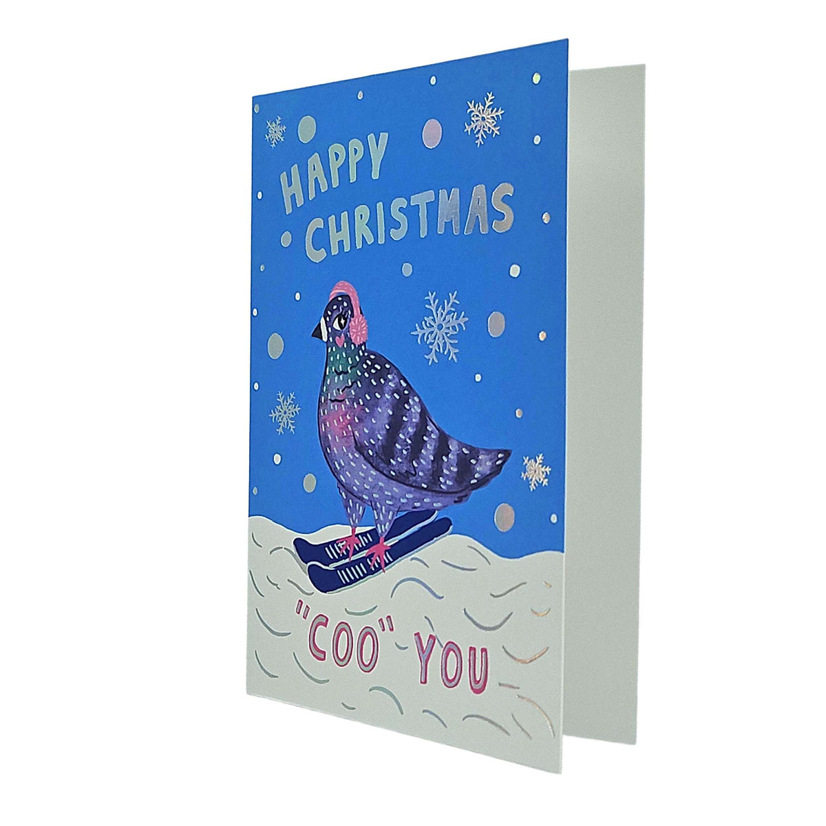 Happy Christmas Coo You Pigeon Christmas Card