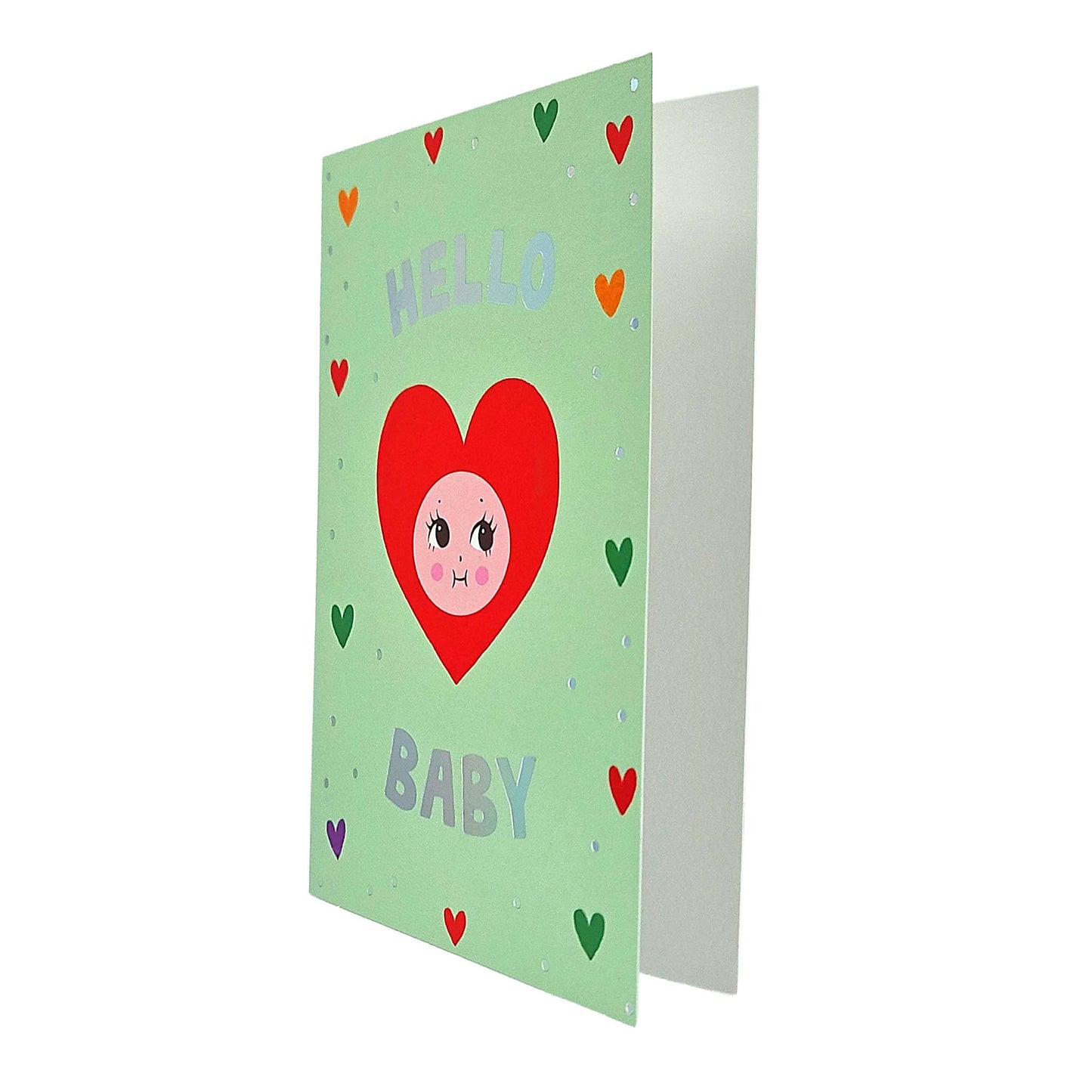 Hello Baby Heart New Baby Card