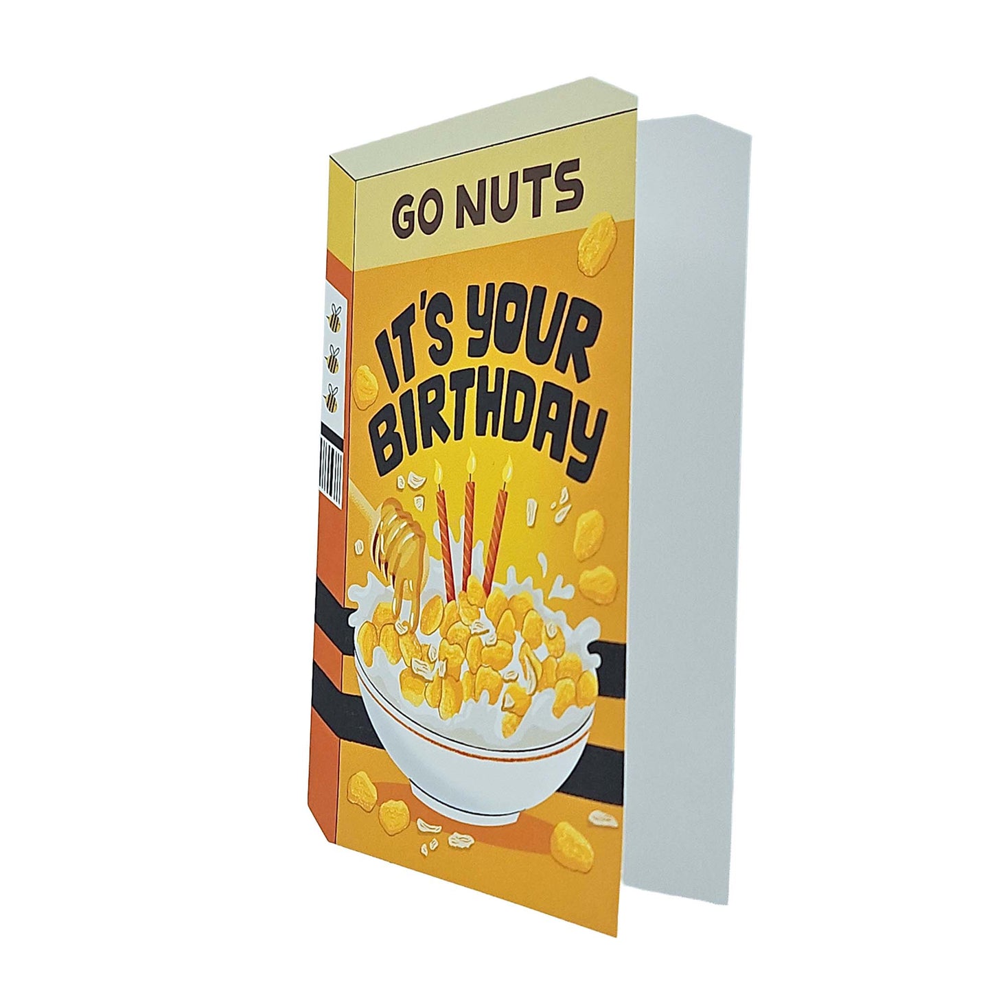 Go Nuts Cereal Spot Gloss Birthday Card