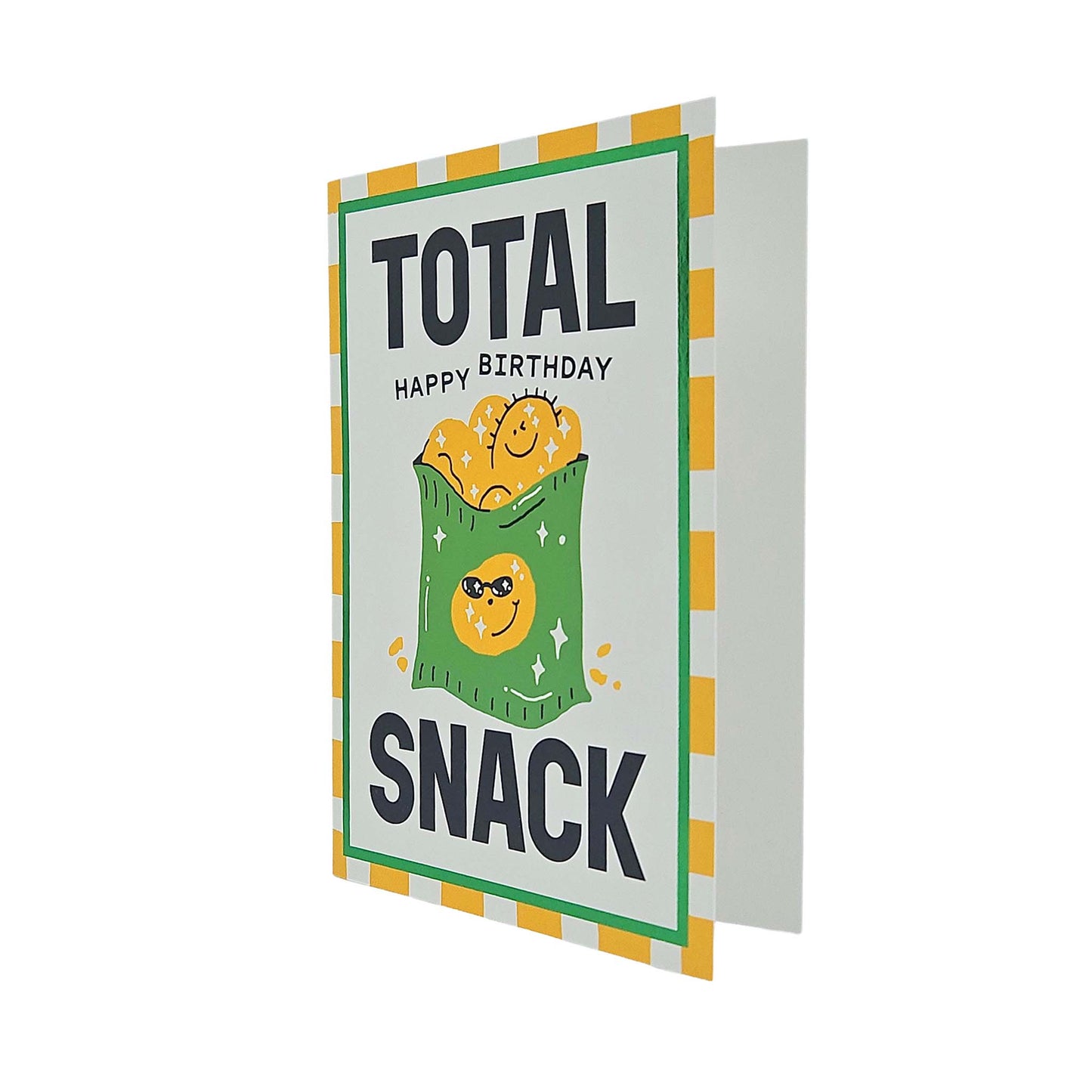 Total Snack Crisps Foiled Birthday Card