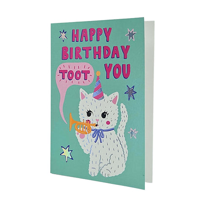 Happy Birthday Toot You Cat Birthday Card
