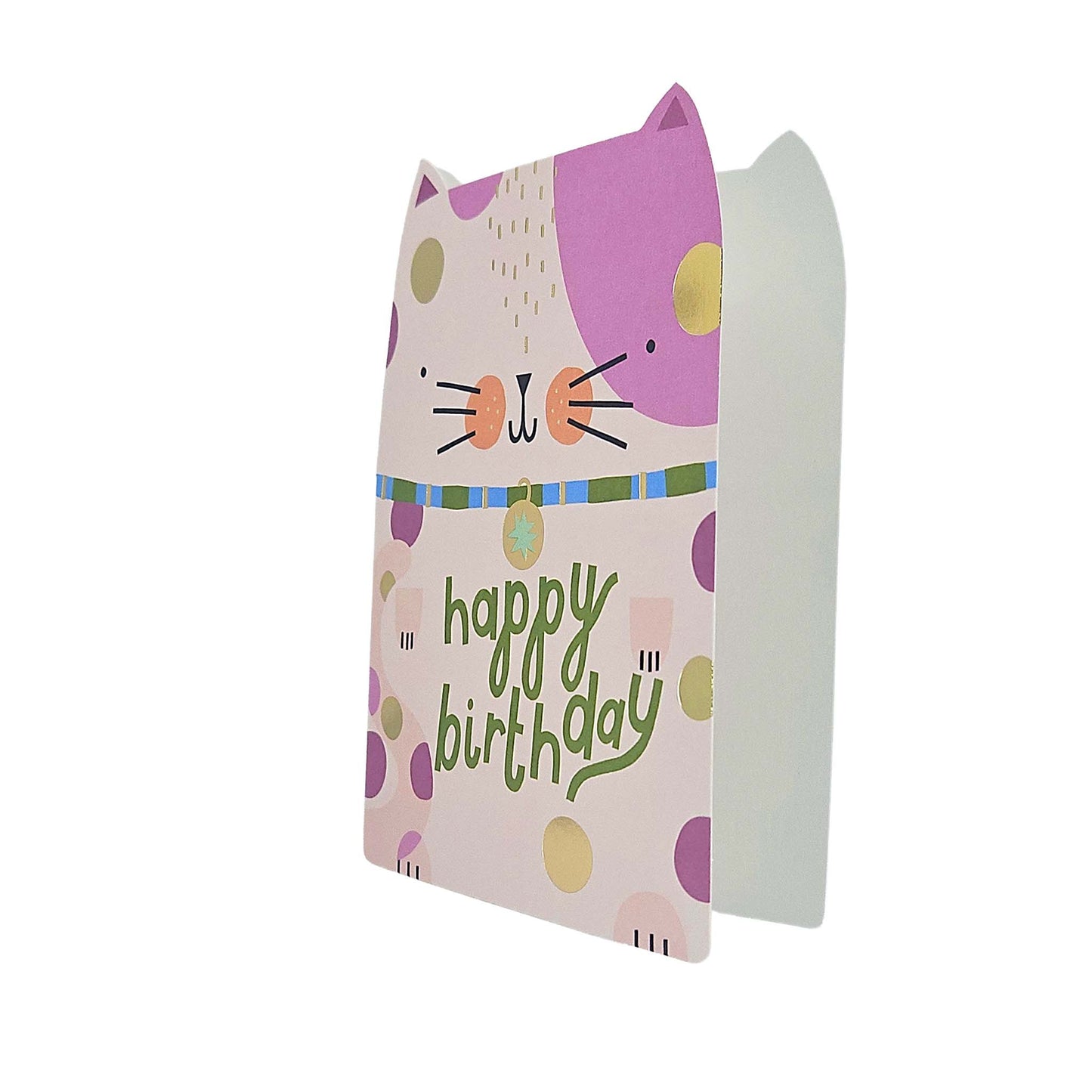 Happy Birthday Cat Cutout Birthday Card
