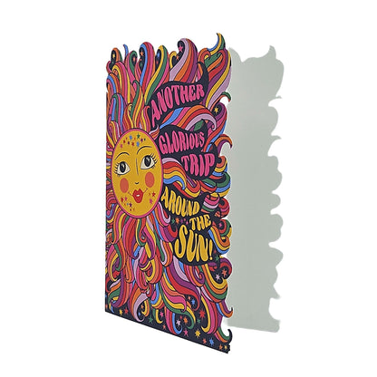 Glorious Trip Around The Sun Cutout Birthday Card