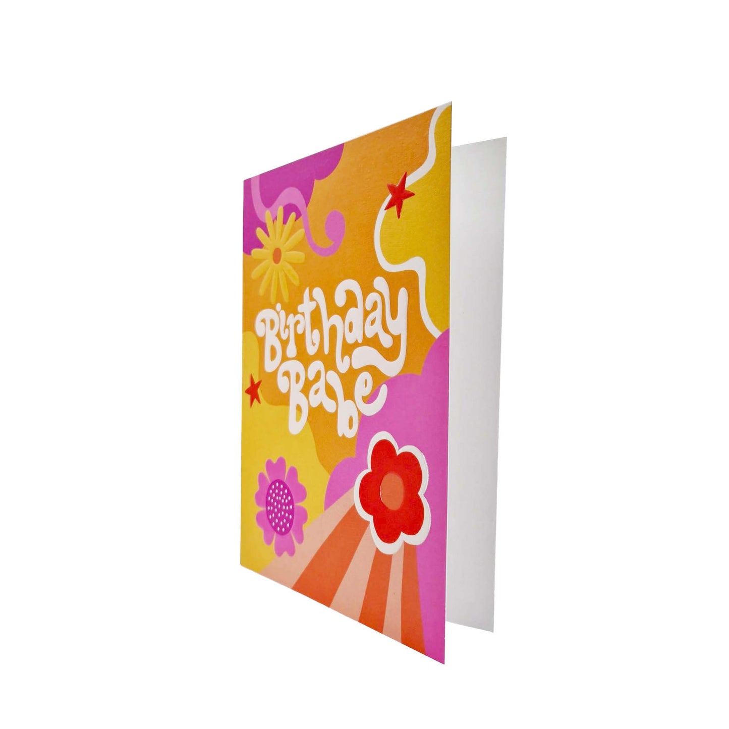 Birthday Babe embossed birthday card