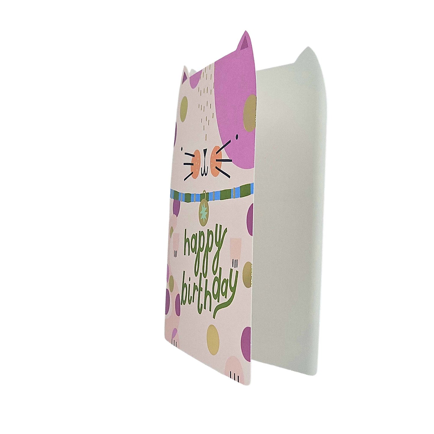 Happy Birthday Cat Cutout Birthday Card