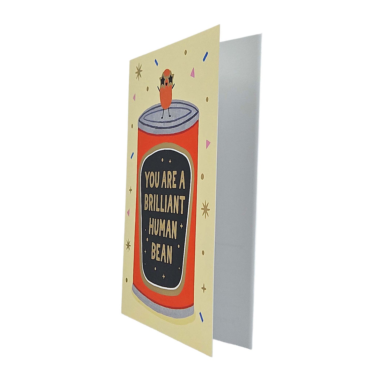 Brilliant Human Bean Gold Foiled Congratulations Card