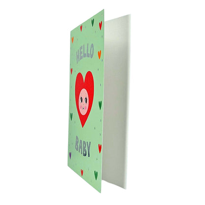 Hello Baby Heart New Baby Card