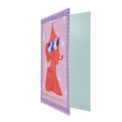 Divinely Fabulous Greek Goddess Gold Foiled Birthday Card