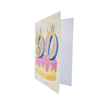 Gold Foiled 90th Birthday Card