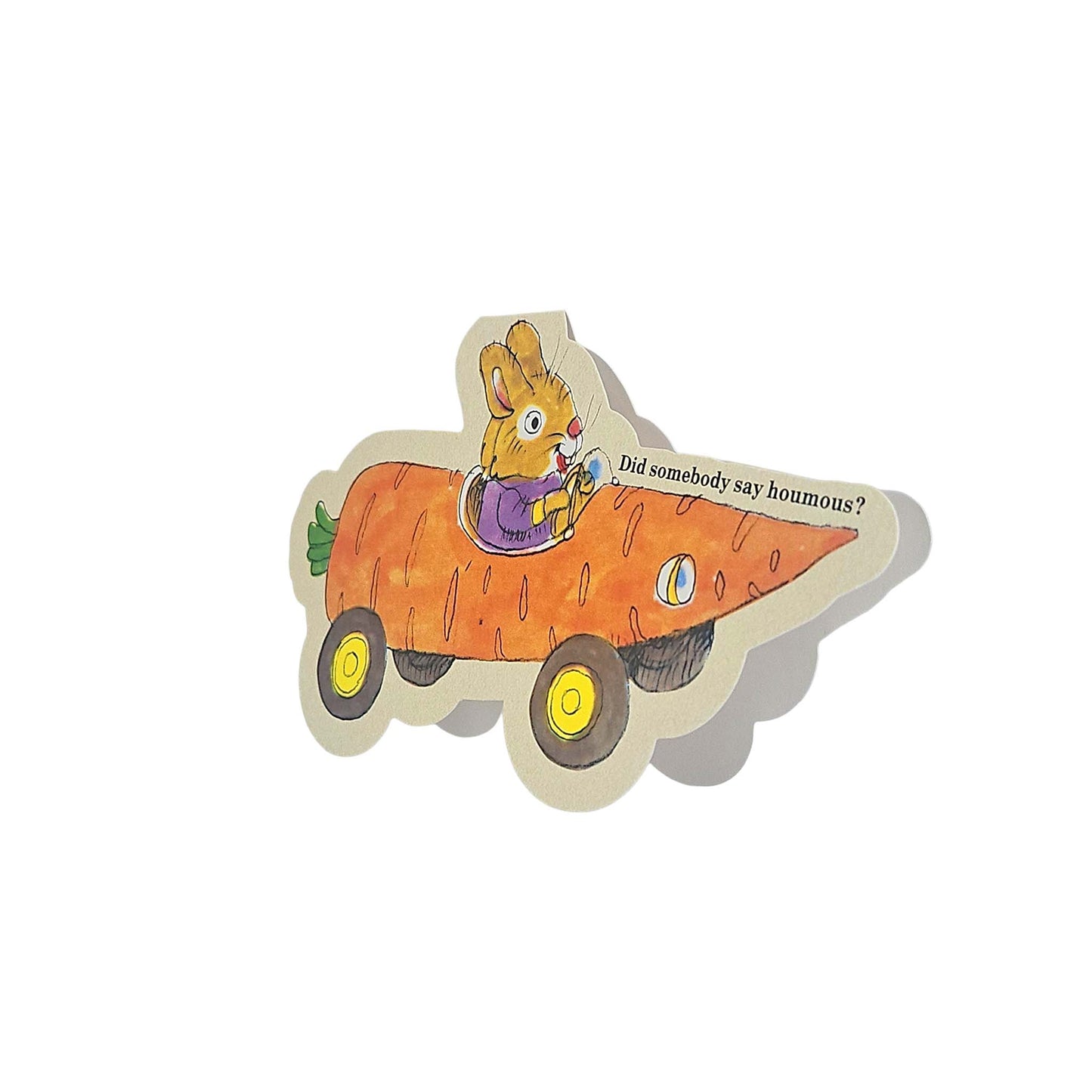 Carrot Bunny Car Richard Scarry Cutout Card