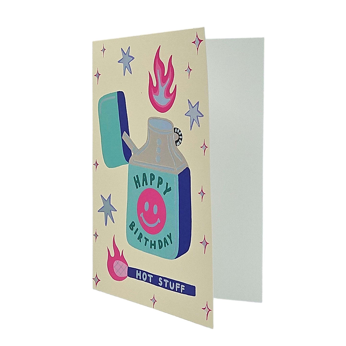 Happy Birthday Hot Stuff Lighter Birthday Card
