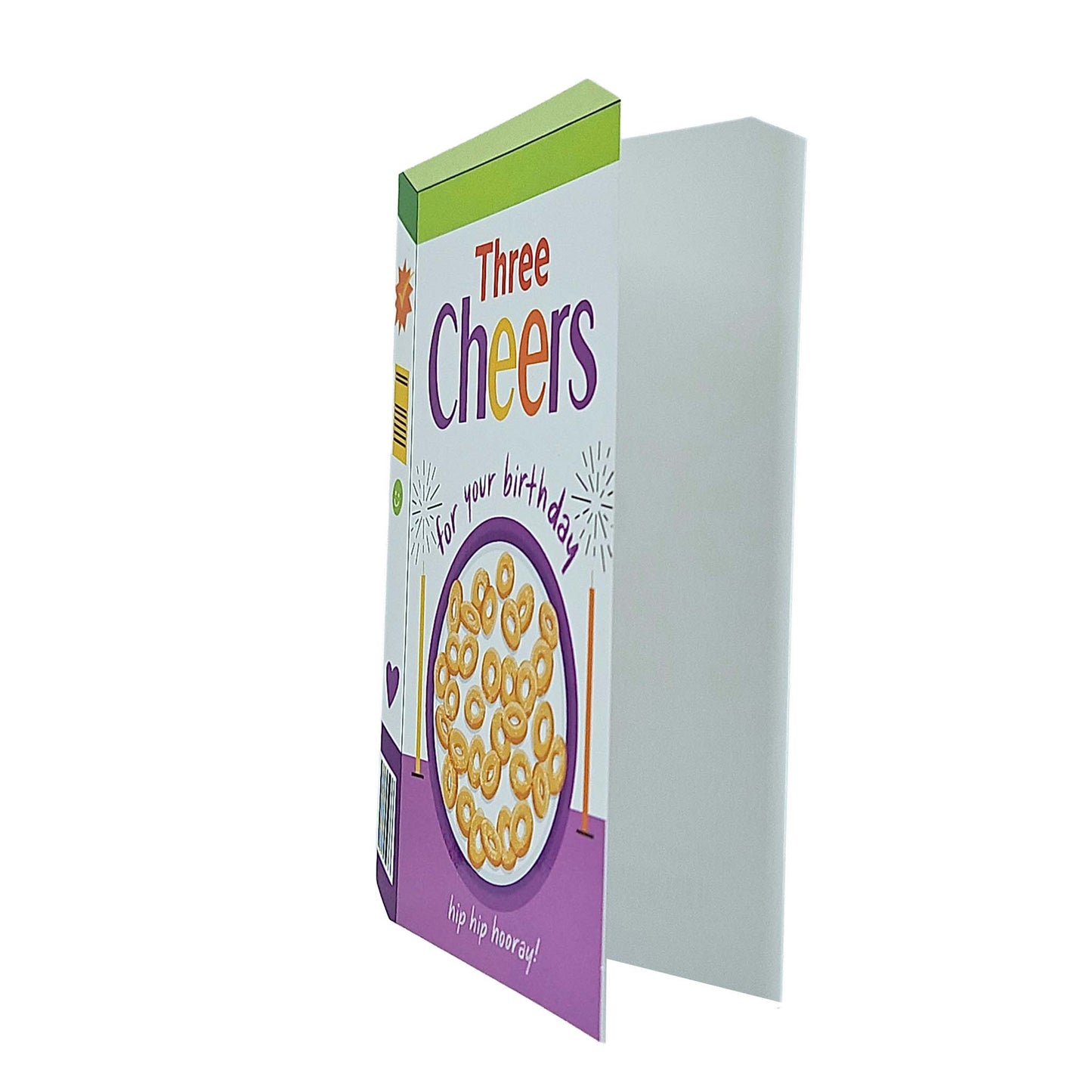 Three Cheers Cereal Spot Gloss Birthday Card