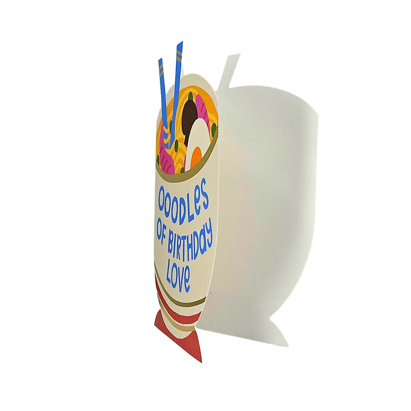 Oodles of Birthday Love Noodles Cutout Birthday Card