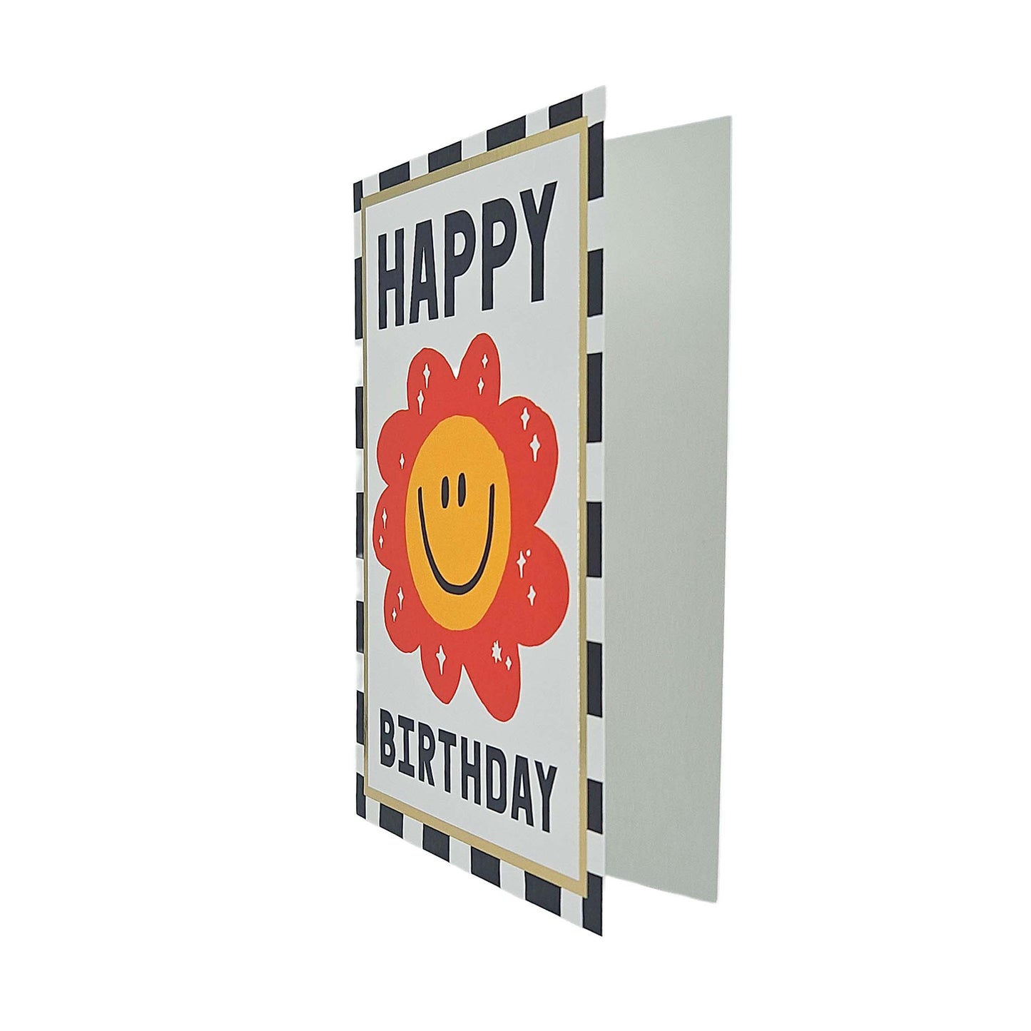 Happy Birthday Smiling Flower Birthday Card