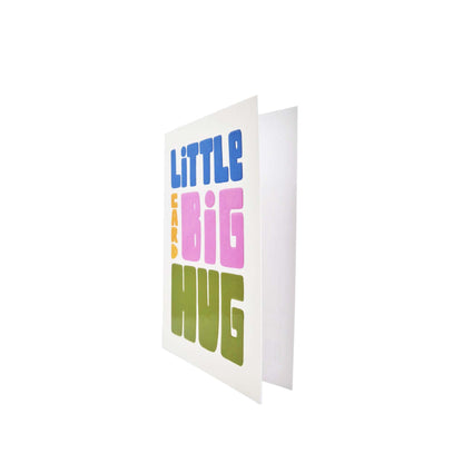 Little Card Big Hug embossed mini card