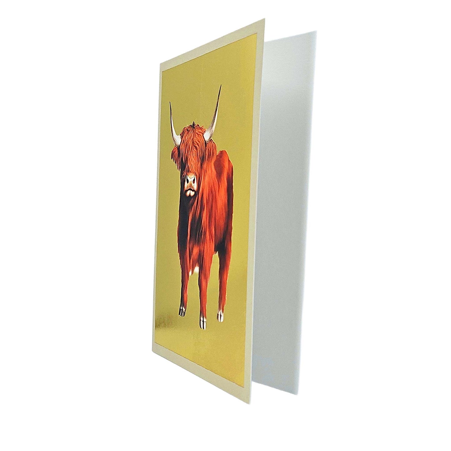 Highland Cow Gold Foiled Art Card