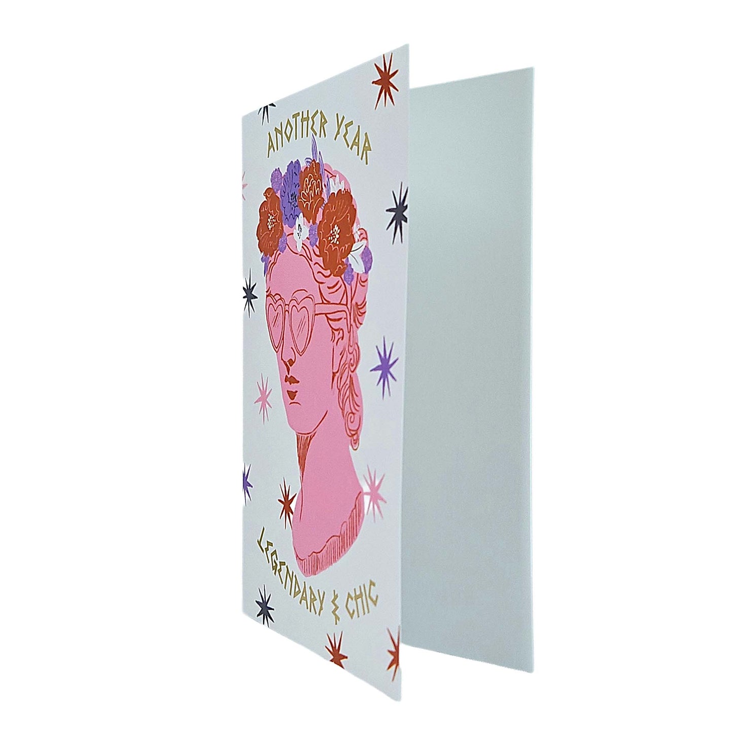 Legendary & Chic Greek Goddess Gold Foiled Birthday Card