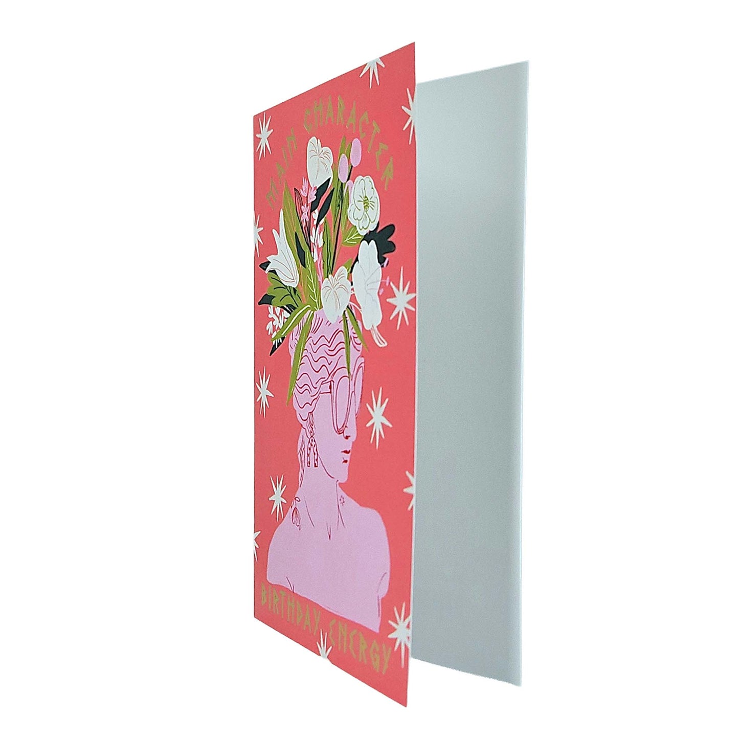 Main Character Energy Greek Goddess Gold Foiled Birthday Card