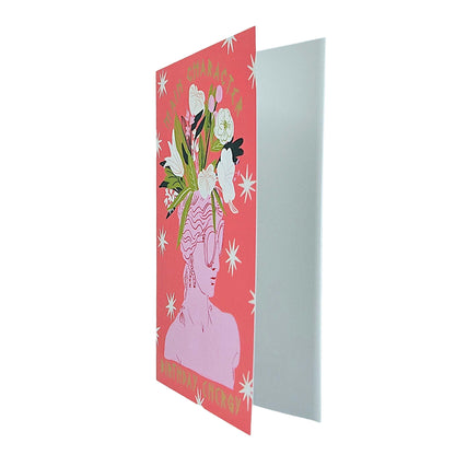 Main Character Energy Greek Goddess Gold Foiled Birthday Card