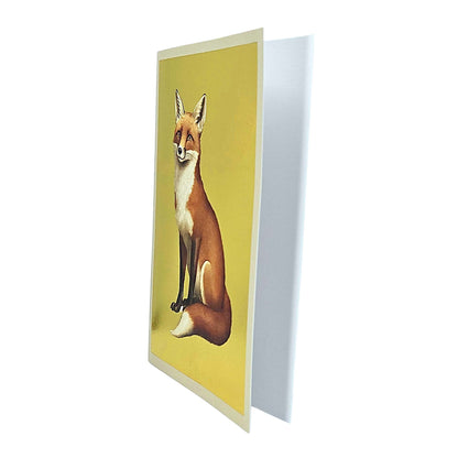 Red Fox Gold Foiled Art Card