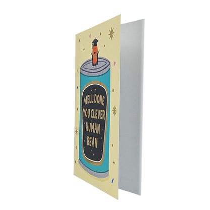 Clever Human Bean Gold Foiled Graduation Card