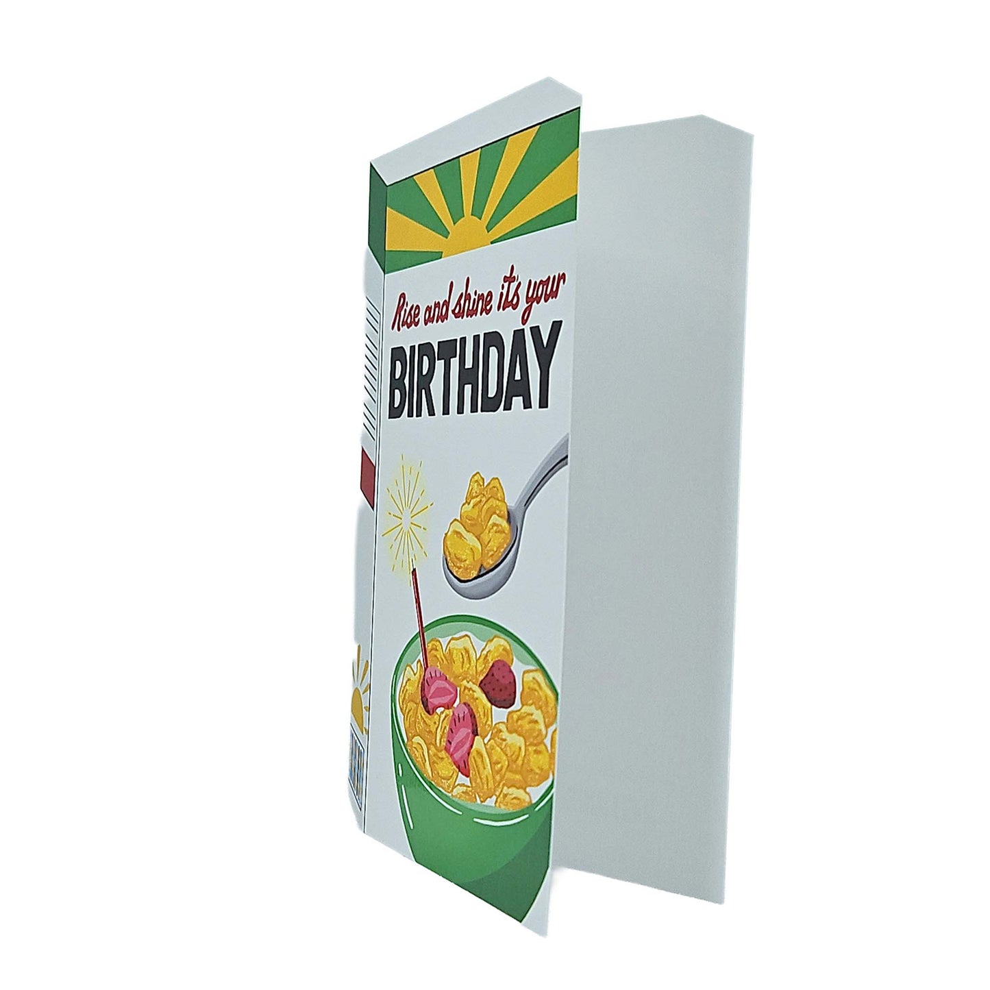 Rise and Shine Cereal Spot Gloss Birthday Card