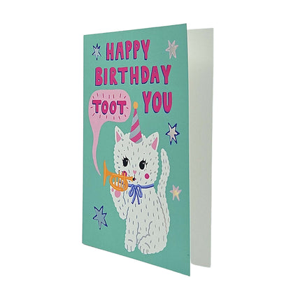 Happy Birthday Toot You Cat Birthday Card