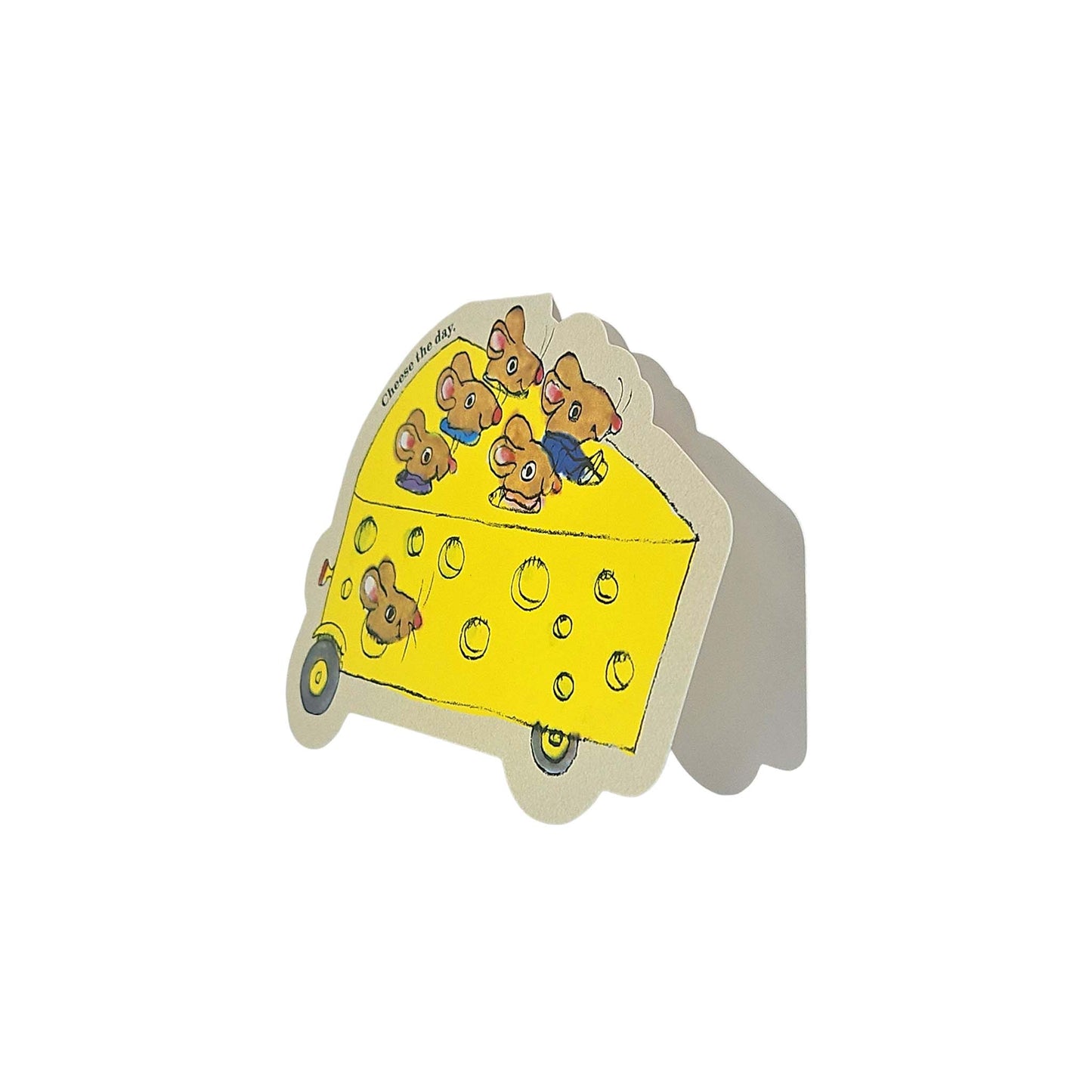 Cheese Mouse Car Richard Scarry Cutout Card