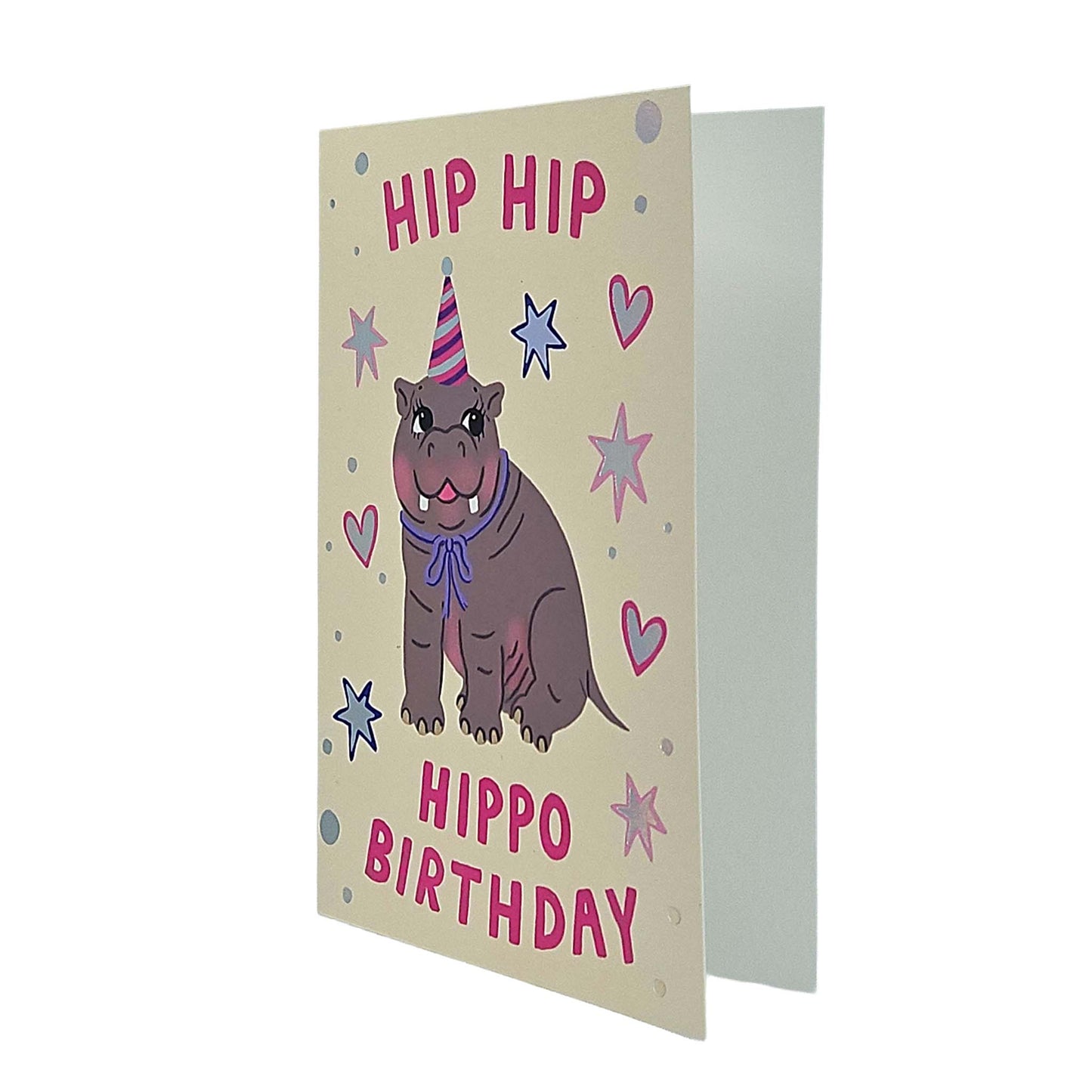 Hip Hip Hippo Birthday Card