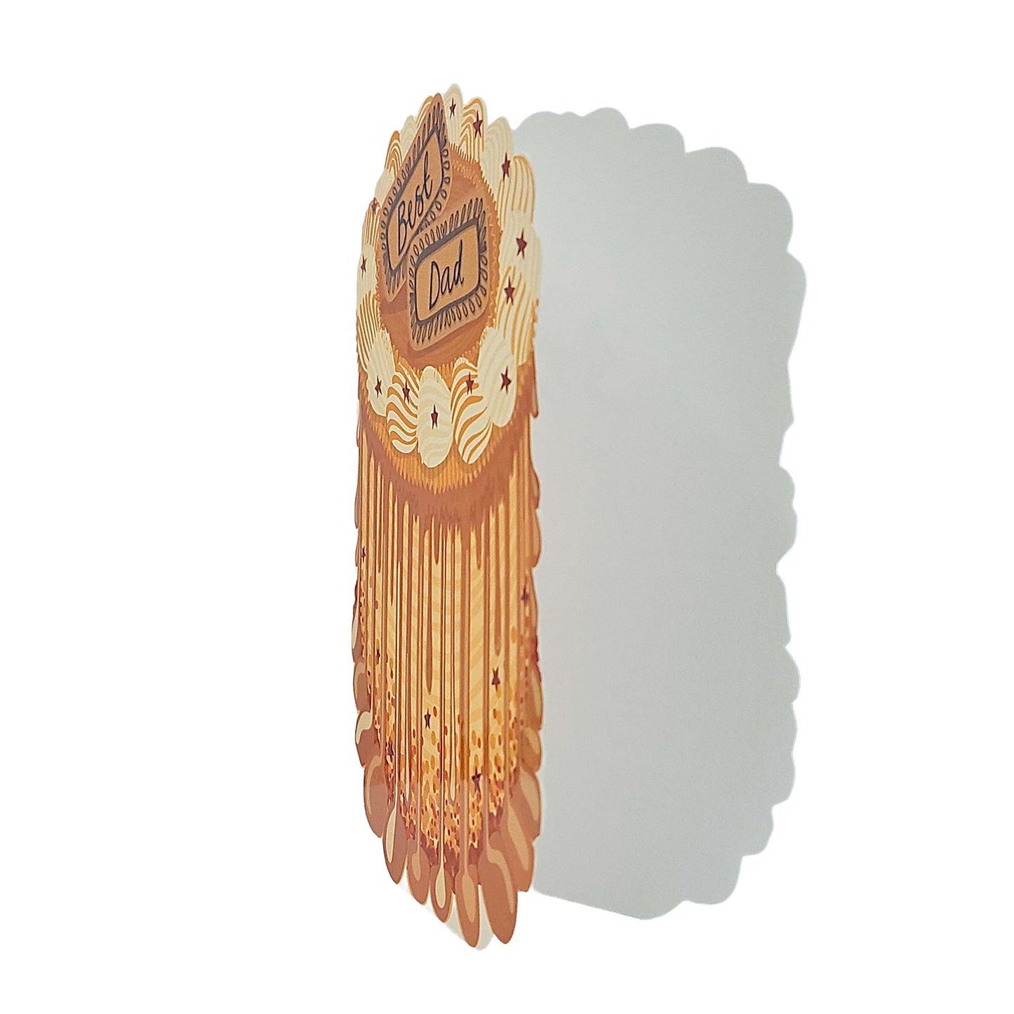 Best Dad Spot Varnish Cutout Caramel Cake Father's Day Card