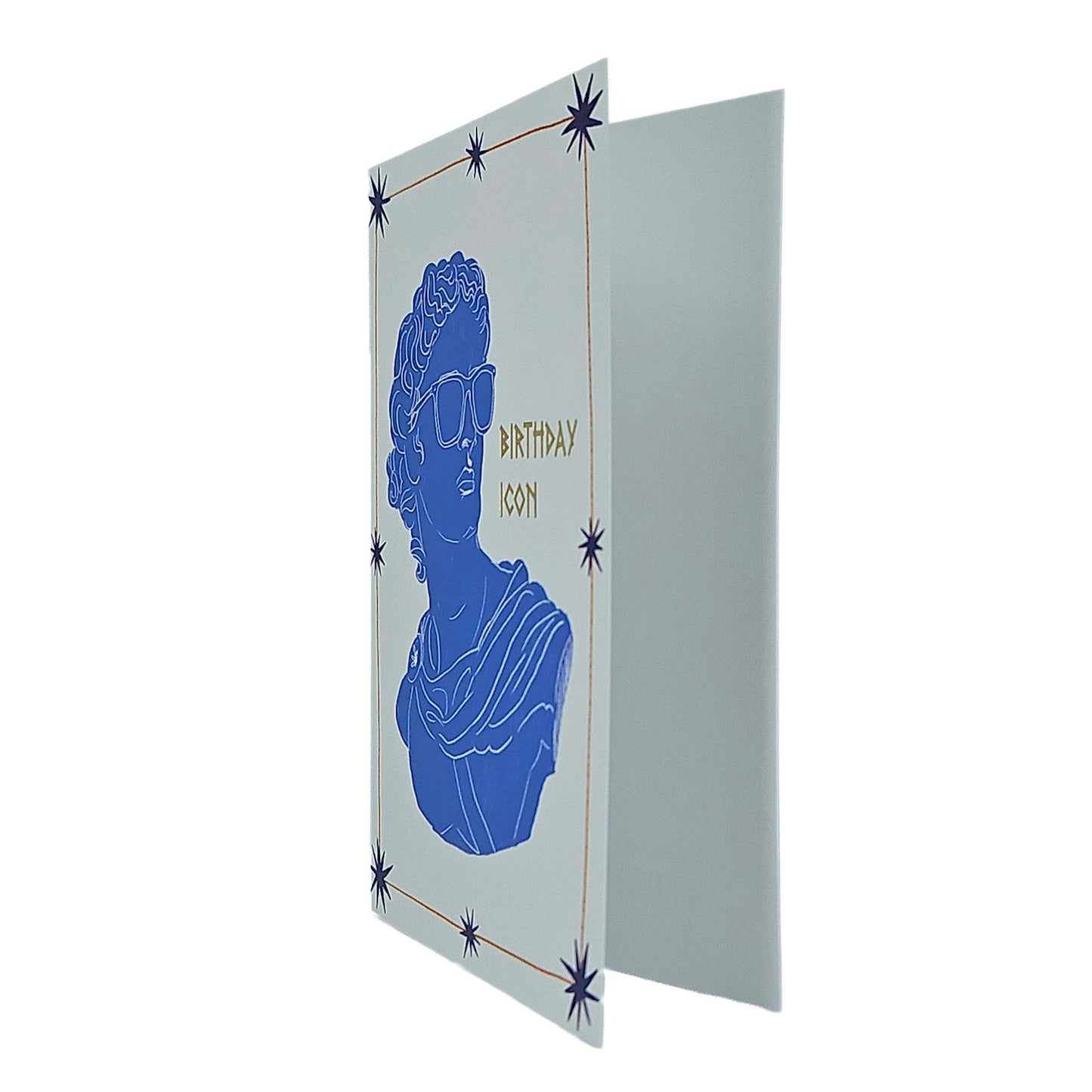 Birthday Icon Greek God Gold Foiled Birthday Card