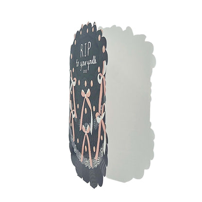 RIP To Your Youth Spot Varnish Cutout Cake Birthday Card
