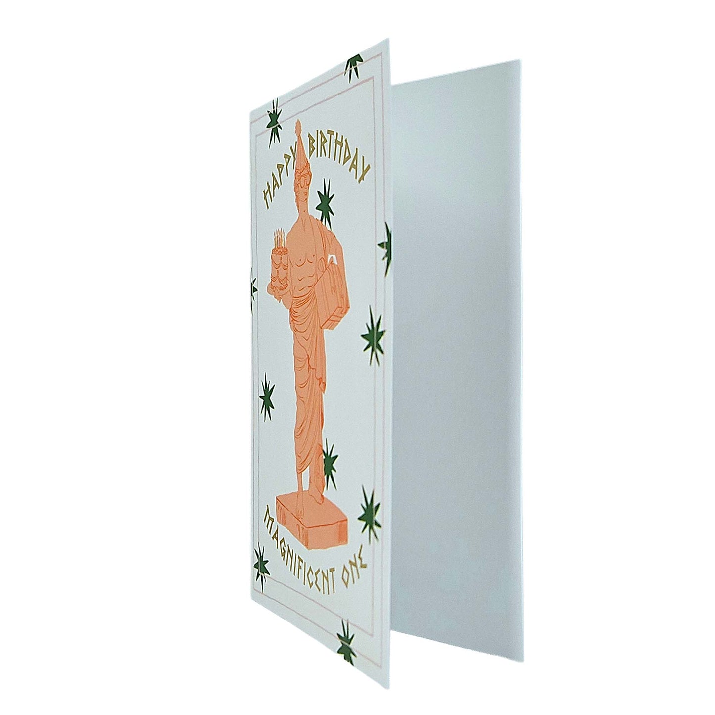 Magnificent One Greek God Gold Foiled Birthday Card