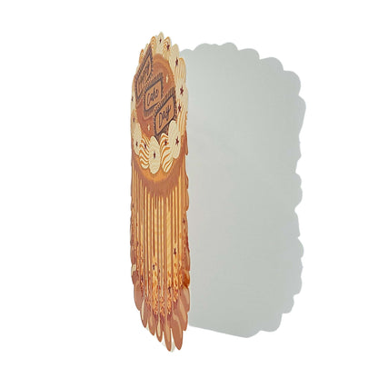 Happy Cake Day Spot Varnish Cutout Caramel Cake Birthday Card