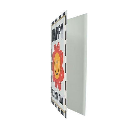 Happy Birthday Smiling Flower Birthday Card