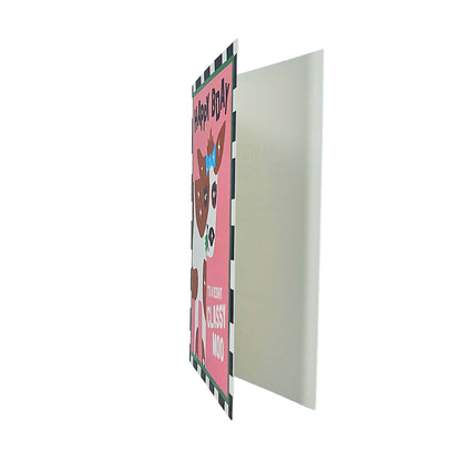 Happy Birthday Classy Moo Cow Birthday Card