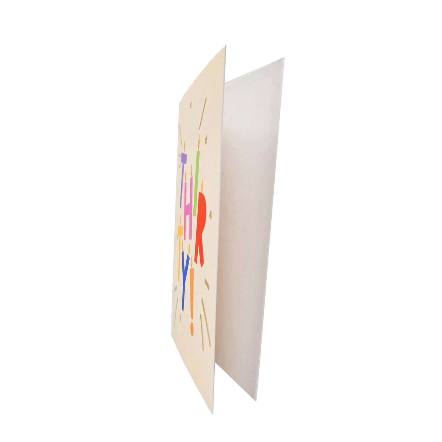 Gold Foiled Thirty! Letter Candles Birthday Card