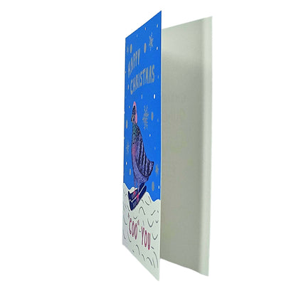 Happy Christmas Coo You Pigeon Christmas Card