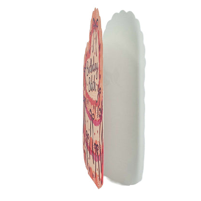 Birthday Bitch Spot Varnish Cutout Cake Birthday Card